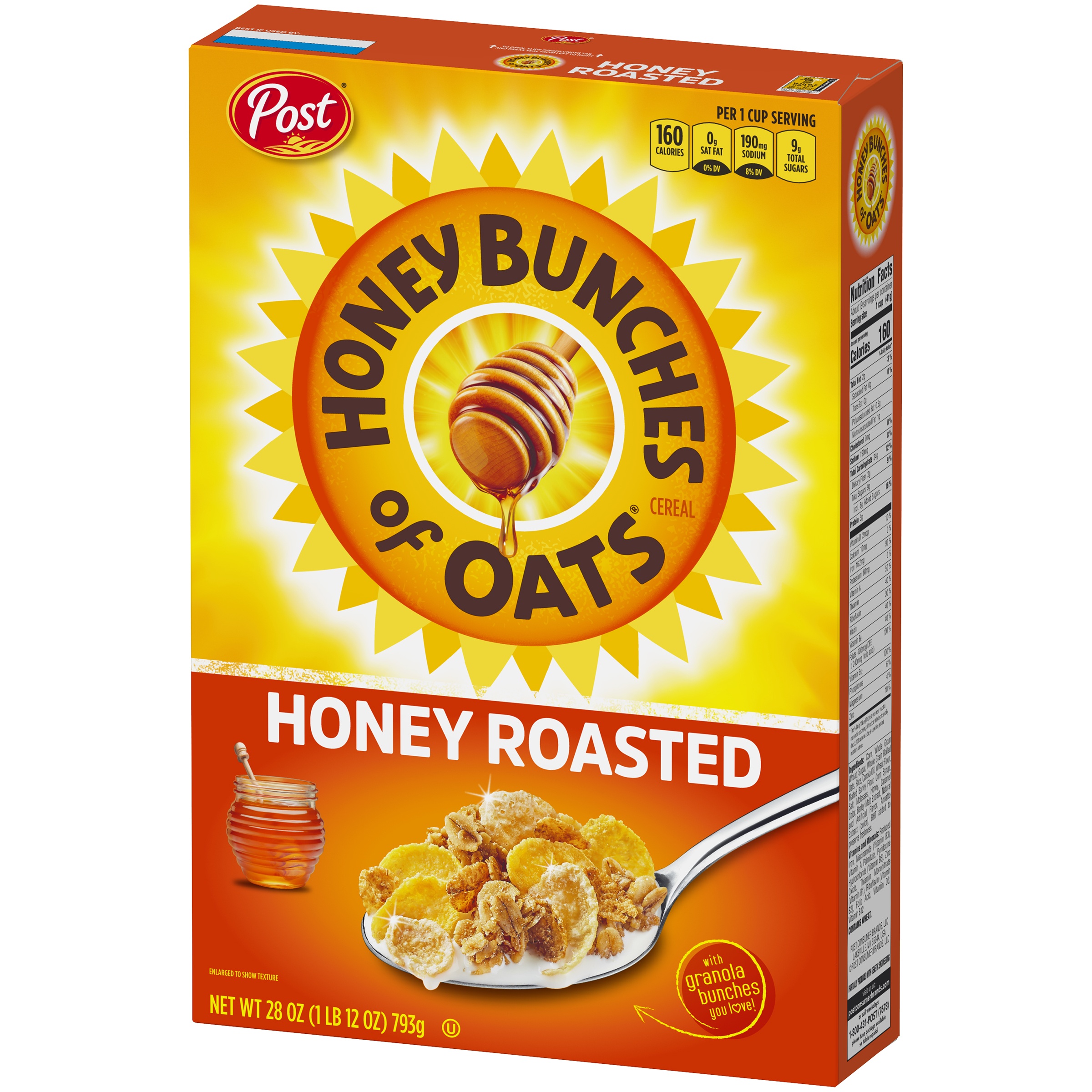 Post Honey Roasted Bunches of Oats 48 oz