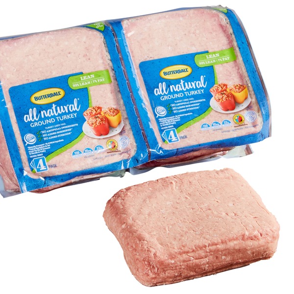 Butterball All Natural Fresh Ground Turkey 4-1.7 lbs