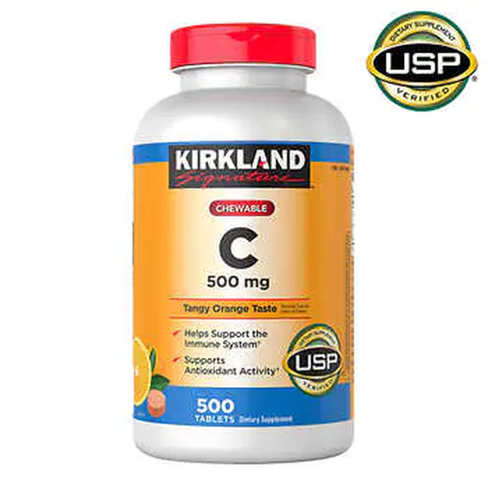 Kirkland Signature Chewable Vitamin C 500 mg 500 ct