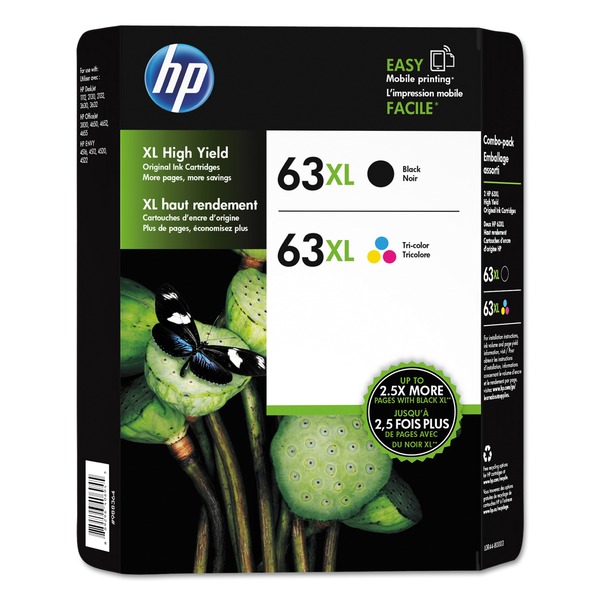 Hewlett-Packard 63XL High Capacity 1 Black /1 Tricolor 2 ct
