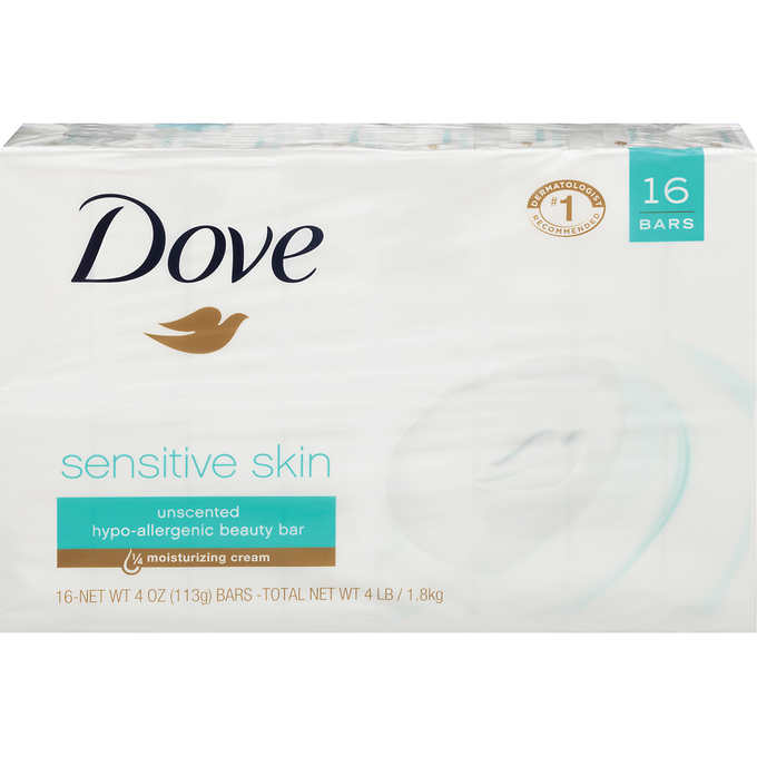 Dove Sensitive Skin Bar 16 ct