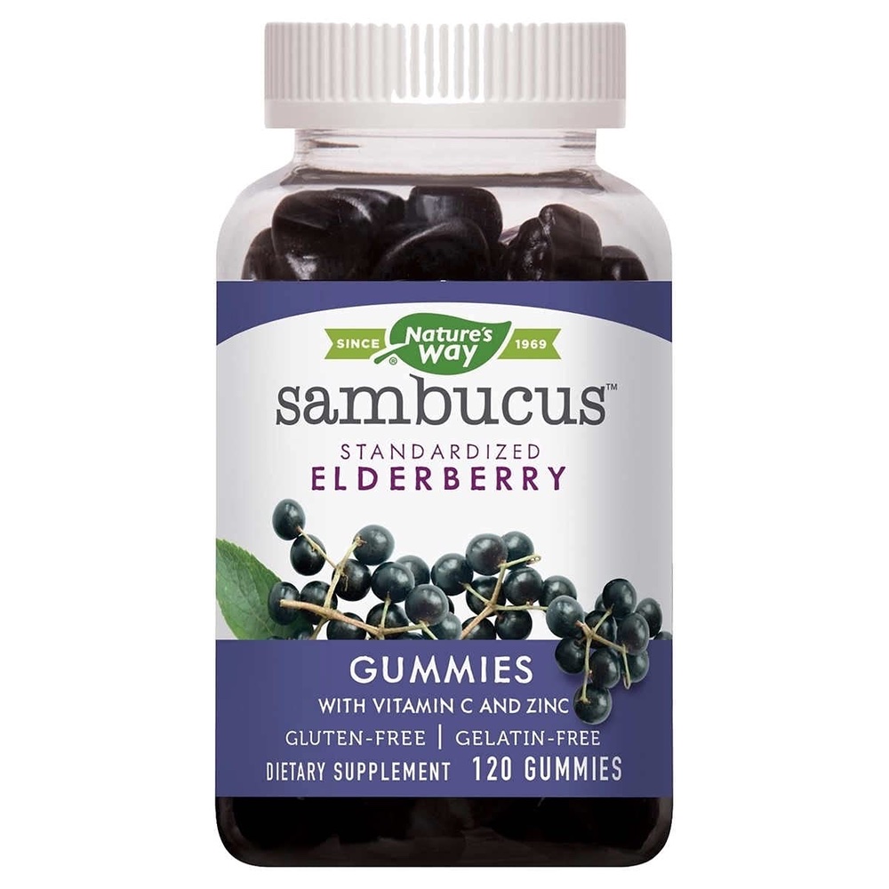 Nature's Way Sambucus Elderberry with C & Zinc Gummies 120 ct