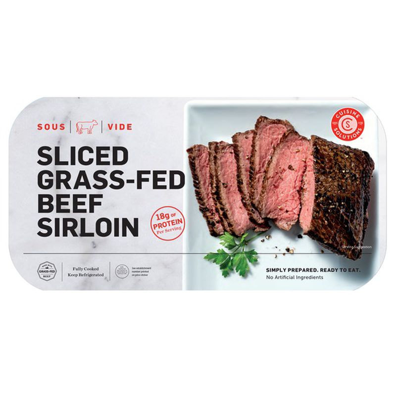 Cuisine Solutions Grass Fed Beef Sliced Sirloin 2 lbs
