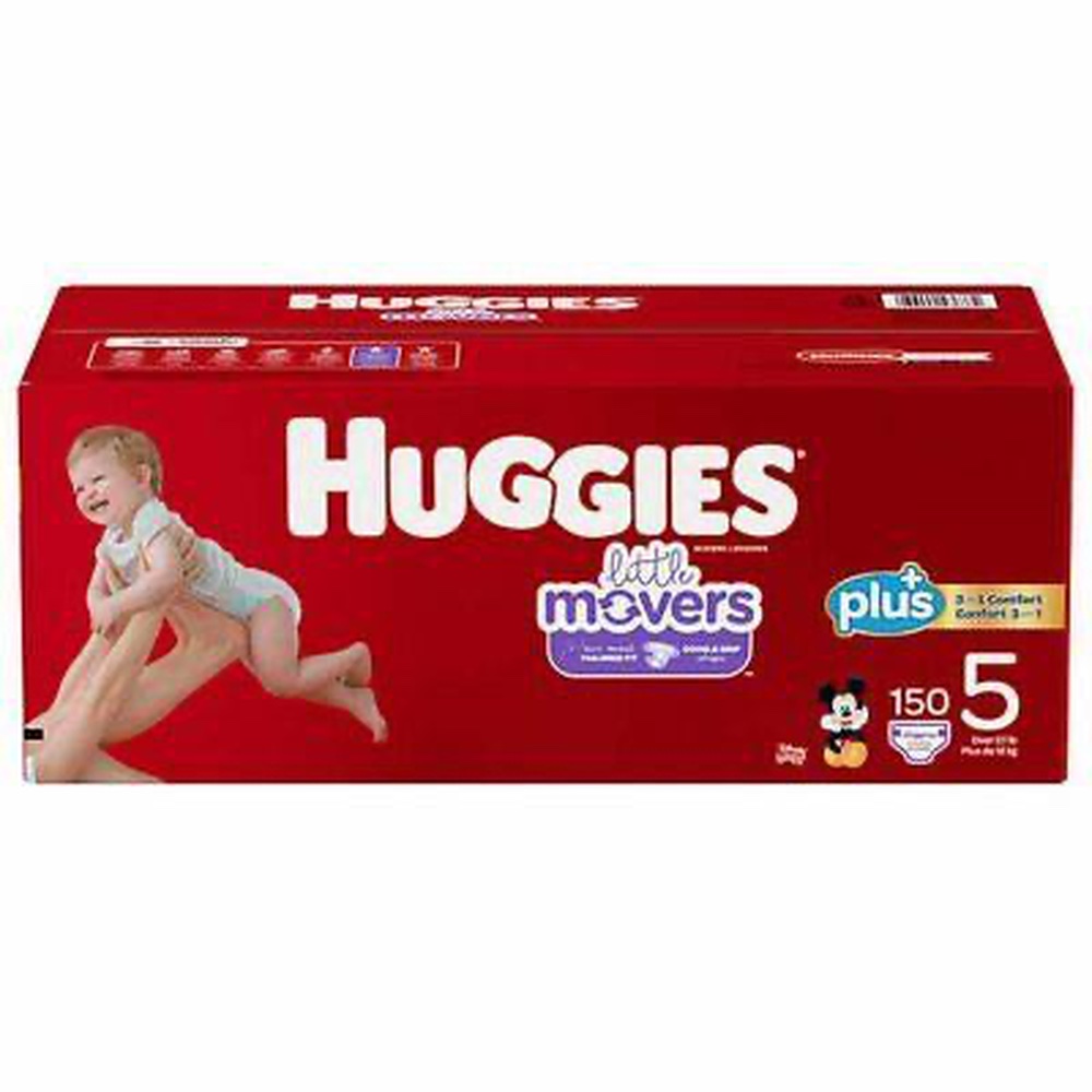 Huggies Plus Diapers Size 5 27 lbs & Up 150 ct