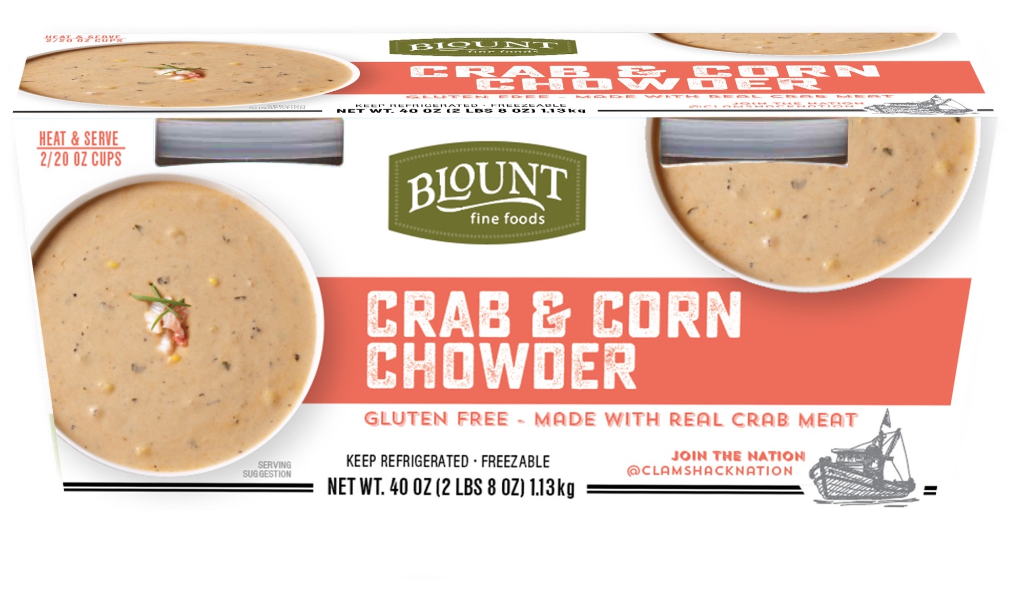 Blount Fine Foods King Crab & Corn Chowder 2-20 oz