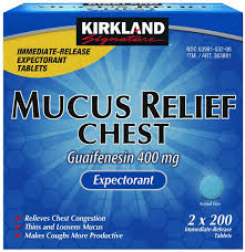 Kirkland Signature Mucus Relief Tablets, 2 x 200 ct