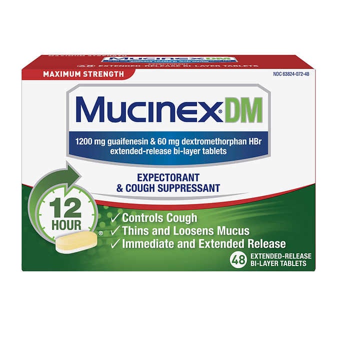 Mucinex DM 12 Hour Maximum Strength, 48 ct