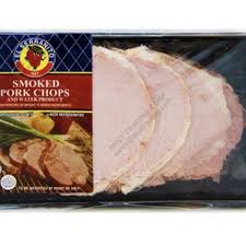 El Serranito Smoked Pork Chops, según indicado