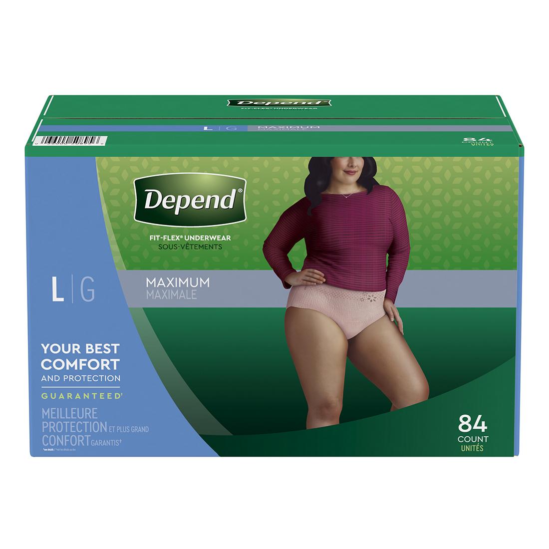 Depend Fit-Flex Underwear Womens Large 84 ct