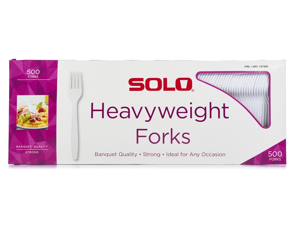 Solo Heavyweight Plastic Forks 500 ct
