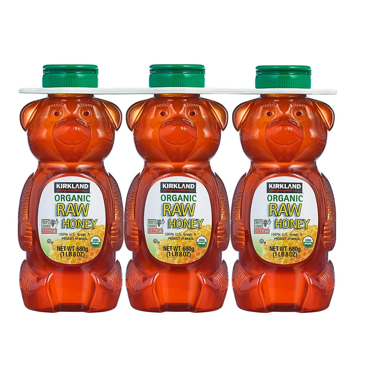 Kirkland Signature Raw Organic Honey Bears 3-24 oz