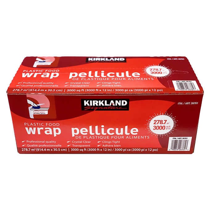 Kirkland Signature 12” Plastic Food Wrap 3000’ Roll