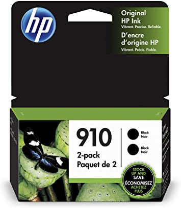 Hewlett-Packard 910XL Black Printer Ink Cartridge, 2 ct
