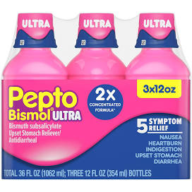 Pepto Bismol Ultra Liquid, 3 x 12 oz