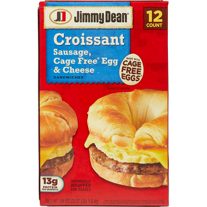 Jimmy Dean Croissant Sausage, Egg & Cheese 12-4.5 oz