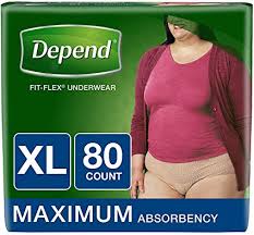 Depend Fit-Flex Underwear Women X-Large 80 ct