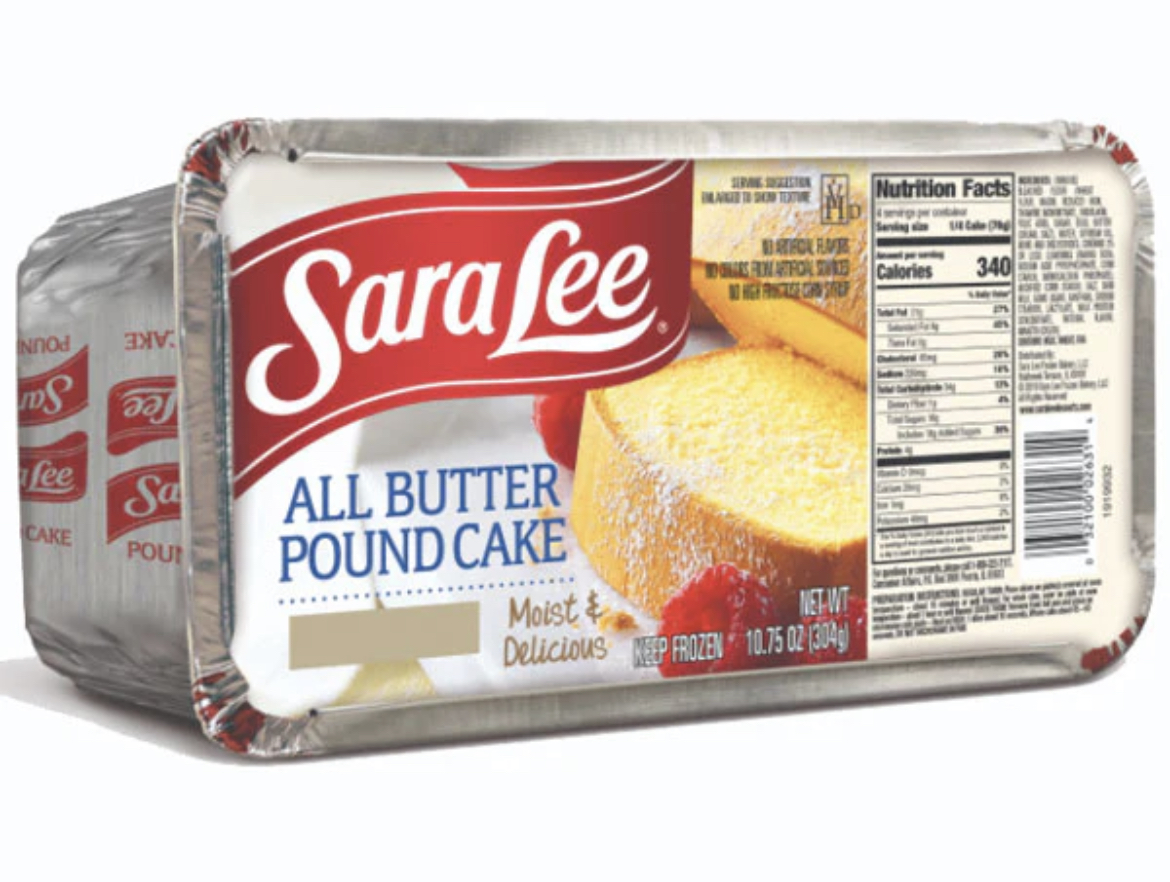 Sara Lee All Butter Pound Cake