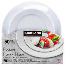 Kirkland Signature Elegant Plastic Plates (7.5” / 10.25”) 50 ct