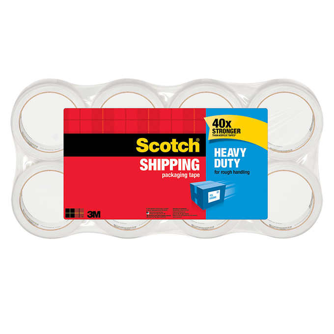3M Scotch Heavy Duty Shipping Tape 8 ct