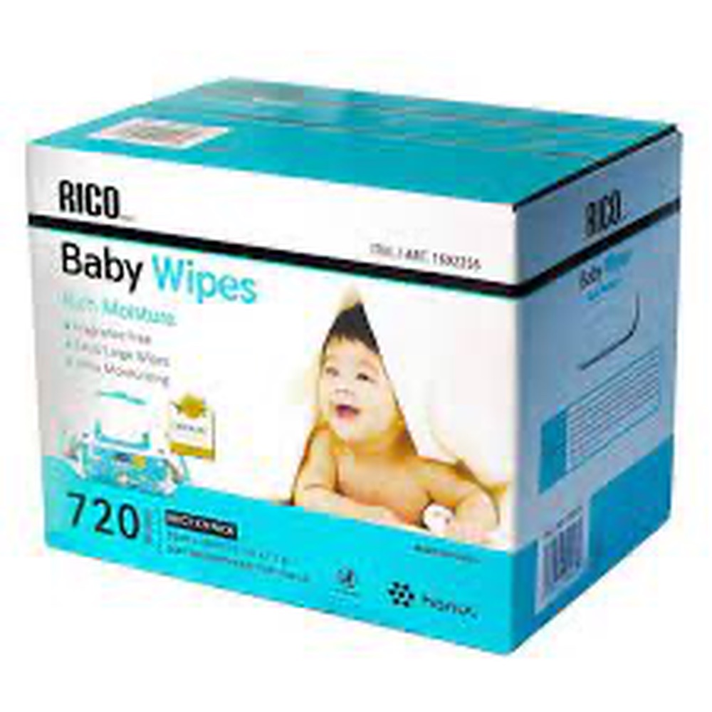 Rico Baby Wipes Fragrance Free 720 ct