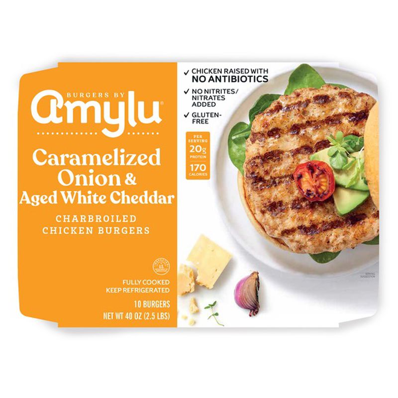 Amylu Onion and Cheddar Chicken Burger 2 lbs