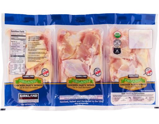 Kirkland Signature Organic Fresh Chicken Party Wings, price per lb