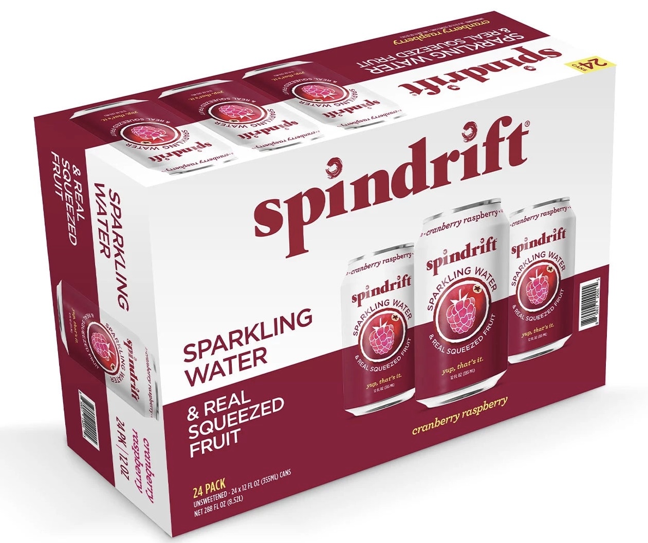 Spindrift Sparkling Cran-Raspberry 24-12 oz