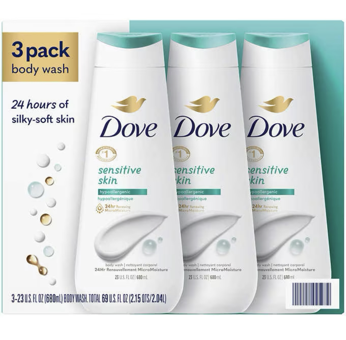 Dove Sensitive Skin Body Wash 3-23 oz