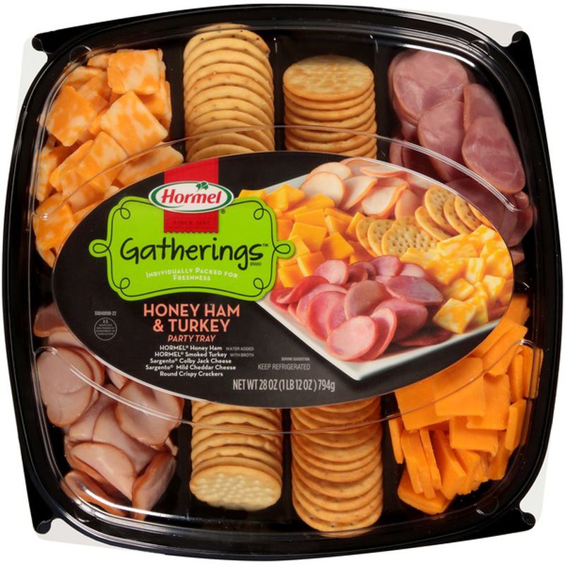 Hormel Gatherings Party Tray, Honey Ham and Turkey, 1.75 lbs