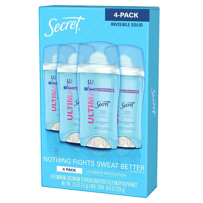Secret Ultimate Protection Antiperspirant, 4 ct, 2.6 oz