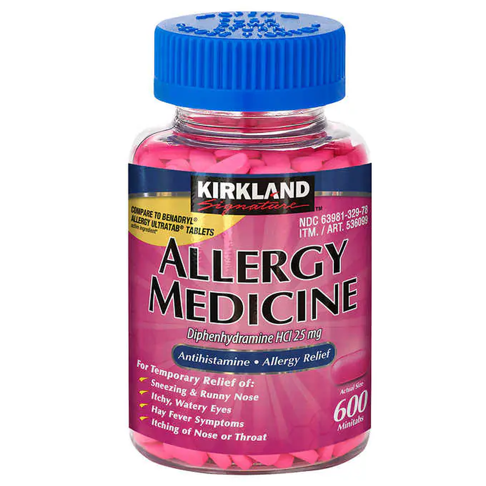 Kirkland Signature Allergy Medicine 25MG Mini-Tabs 600 ct