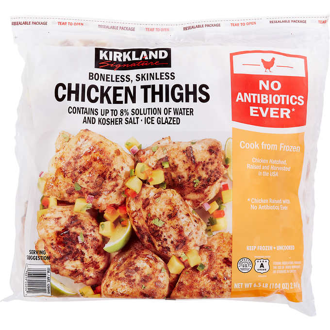 Kirkland Signature Chicken Thighs Boneless Skinless, 6.5 lbs