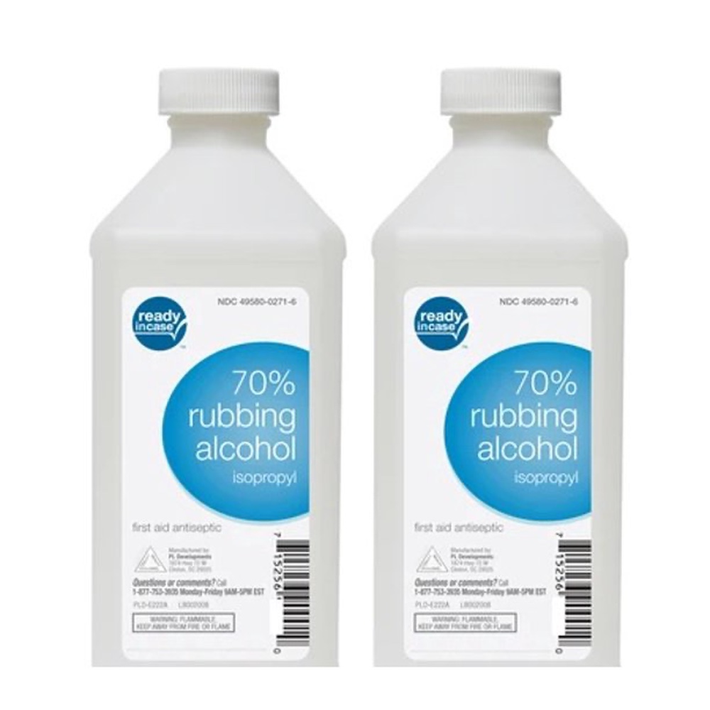 Ready In Case 70% Rubbing Alcohol 2-32 oz