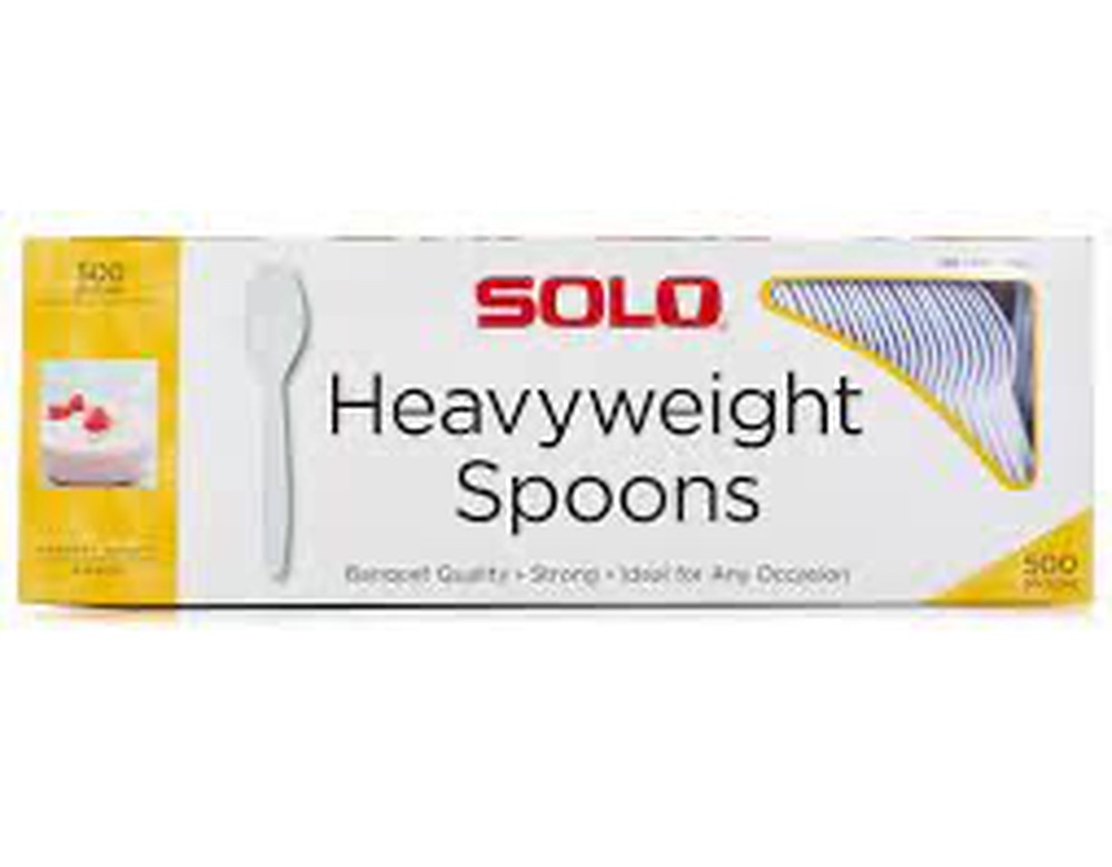 Solo Heavyweight White Spoons 500 ct