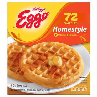 Kellogg's Homestyle Eggo Waffles 72 ct