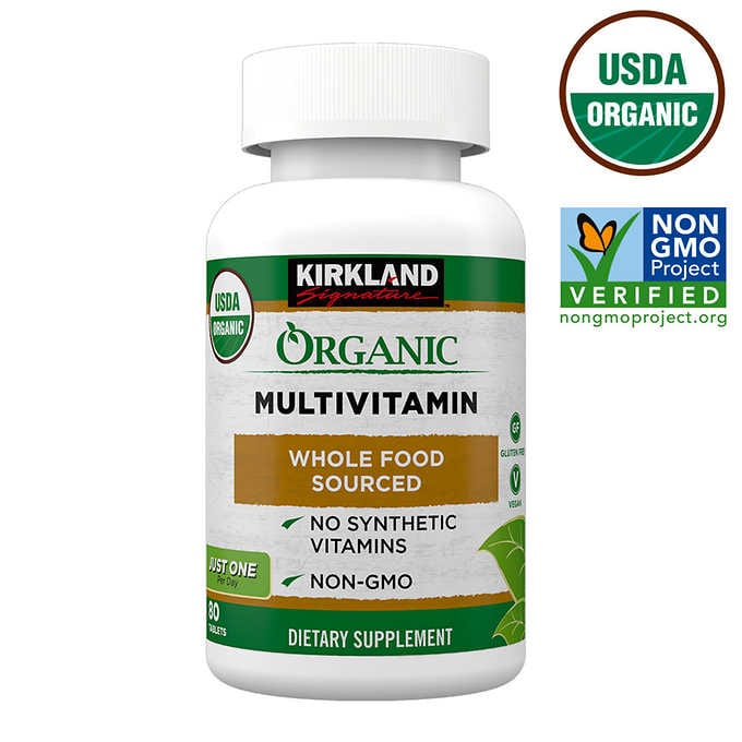 Kirkland Signature Organic MultiVitamin 80 ct