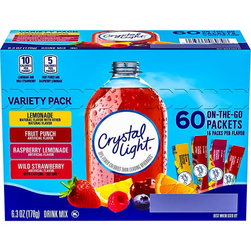 Crystal Light On The Go Variety Pack 60 ct