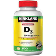 Kirkland Signature Vitamin D3 50MCG Softgels 600 ct