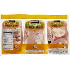 Kirkland Signature Organic Chicken Thighs Boneless and Skinless, según peso