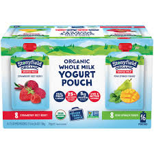 Stonyfield Organic Yogurt Pouch 16-3.5 oz