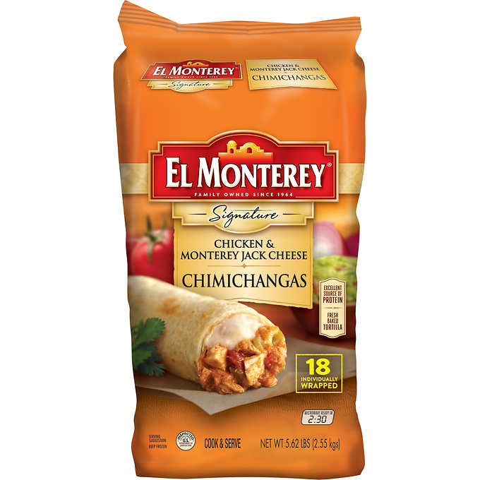 El Monterey Chicken and Cheese Chimichangas 18-5 oz